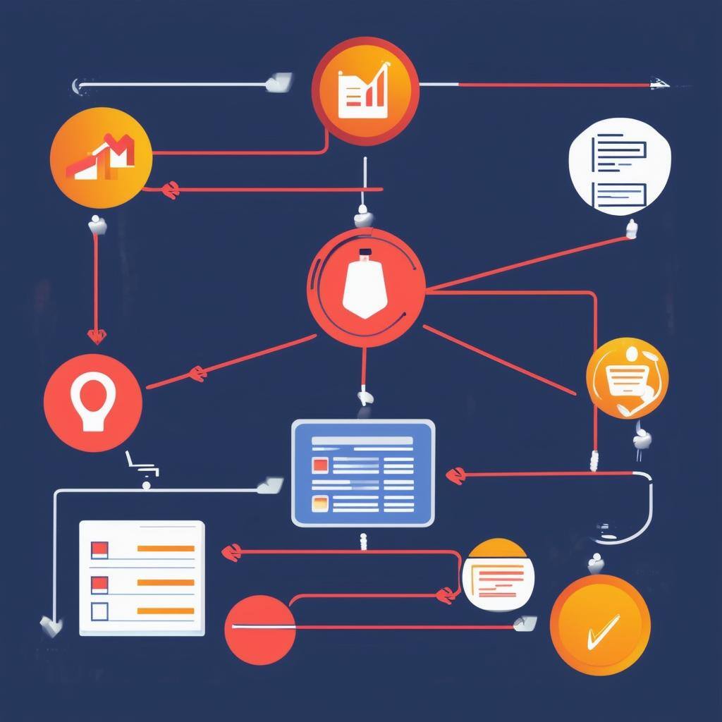 a flow chart of a marketing to sales lead flow for a professional business website